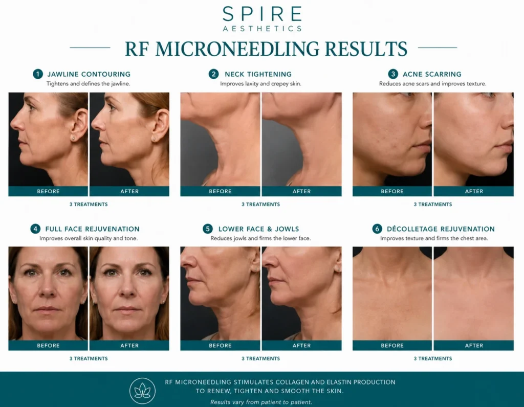 RF Microneedling Skin tightening Chelmsford results