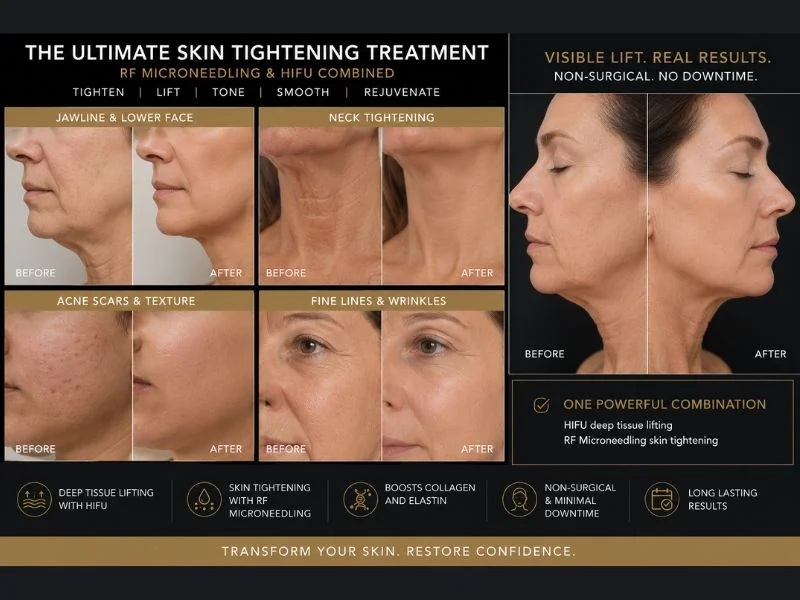 Results of combined treatment for the ultimate skin tightening treatment Chelmsford